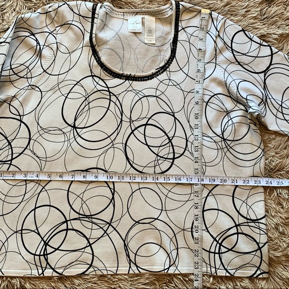 Emma James black and white blouse size 3x - Picture 10 of 10